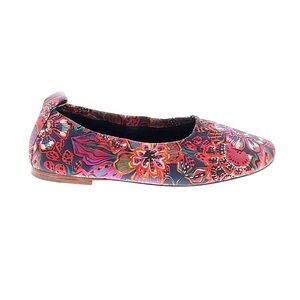 Johnny Was Red and Pink Floral Loafers